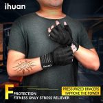 ihuan Ventilated Weight Lifting Gym Workout Gloves with Wrist Wrap Sup…
